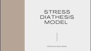 Simplifying Stress Diathesis Model psychology psychologytheory stress lecture [upl. by Bowne]