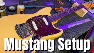 How To Setup a Squier Fender Classic Vibe 60s Mustang Guitar [upl. by Niltak]