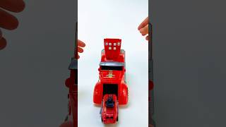 Satisfying fire fighter truck carrier Fire Alarm asmr firetruck toys satisfying kidstoys [upl. by Alikee]