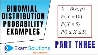 Binomial Distribution examples  ExamSolutions [upl. by Aihsemot767]