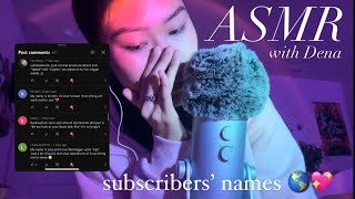 asmr  saying my subscribers’ names amp their favorite trigger words [upl. by Aylad]