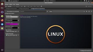 Personalizando el grub de Ubuntu 2004 con GrubCustomizer [upl. by Airdnaz]