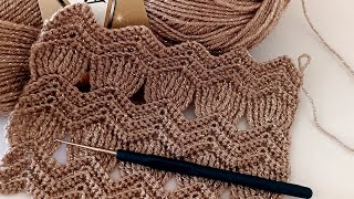 VERY GOOD💥Beautiful crochet zigzag pattern 💯 Crochet Knitting [upl. by Noiram]