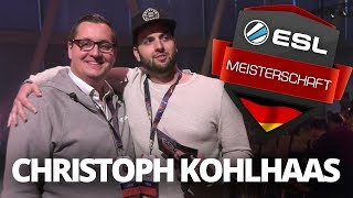 Christoph Kohlhaas im Interview auf der ESL Wintermeisterschaft 2017 [upl. by Malinin]