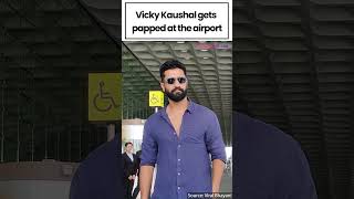 Vicky Kaushal turns heads with stylish airport appearance [upl. by Enylcaj]