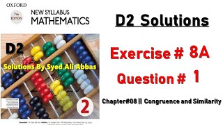 Exercise 8A Question no 1 Oxford New Syllabus Mathematics Chapter 8 D2 Solutions  Olevels Math [upl. by Ahsillek]