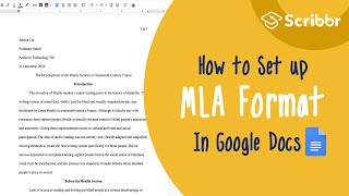 Setting up MLA Format Paper in Google Docs StepbyStep 2020  Scribbr 🎓 [upl. by Tyika969]