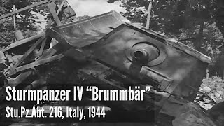 Sturmpanzer IV Brummbär Destroyed in Italy [upl. by Denis553]