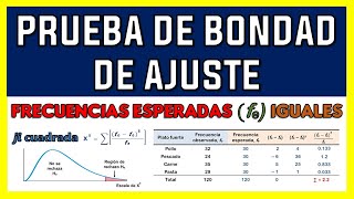 PRUEBA DE BONDAD DE AJUSTE FRECUENCIAS ESPERDAS IGUALES  EJERCICIO RESUELTO [upl. by Hurff]