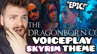 First Time Hearing VoicePlay quotThe Dragonborn Comesquot  SKYRIM THEME  REACTION [upl. by Gnex]