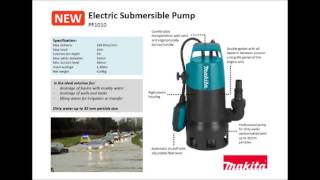 Makita PF1010 Electric Submersible Pump [upl. by Zsa]