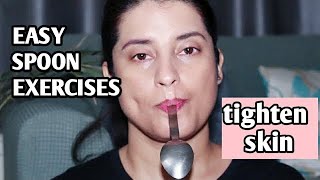 Look Younger With SPOON  Facial Exercises for Sagging Jowls Neck amp Laugh Lines  Rachna Jintaa [upl. by Aizirtap]