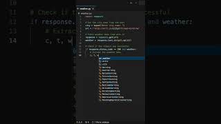 Create a Python Weather App in 10 Lines of Code shorts python weather [upl. by Pruter]