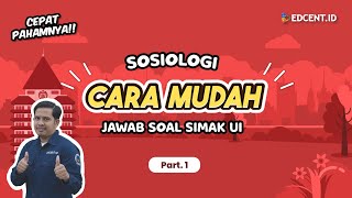 PEMBAHASAN SOAL SOSIOLOGI SIMAK UI 2021  SIMAK UI 2022  UTBK 2022  Part1 [upl. by Taran40]