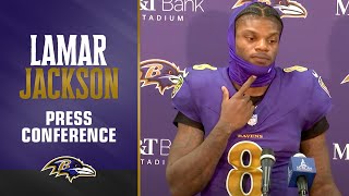 Lamar Jackson on His FourTouchdown Game  Baltimore Ravens [upl. by Atelokin762]