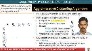 AGGLOMERATIVE CLUSTERING – LEC 484 [upl. by Amalbena]