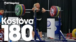 Boyanka Kostova 58kg 180kg Front Squat [upl. by Spindell]