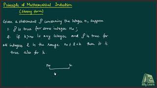 Principle of Mathematical Induction Strong Form  C2Algebra [upl. by Ytsirhk]