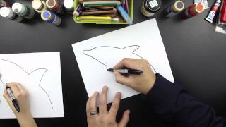 How To Draw A Dolphin [upl. by Solohcin]