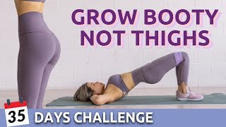 35 days Booty Challenge 🍑 With or Without Resistance Bands [upl. by Streeto]