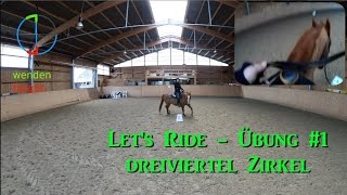 LetsRide Westernreiten Übung 1 dreiviertel Zirkel  biegen und wenden  Serenity Horses [upl. by Tierell]