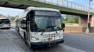 BeeLine On Board 2019 New Flyer XDE60 Artic Hybrid 371 On Bus Route 45 To New Rochelle 722023 [upl. by Ennairrac]