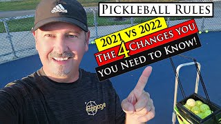 The 4 Changes in Pickleball Rules 2021 vs 2022 you Should Know [upl. by Madora]