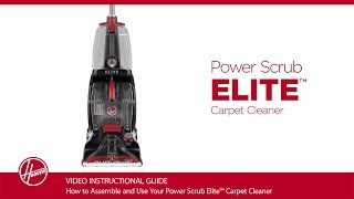 Hoover® Power Scrub Elite Carpet Cleaner  Assembly and Use [upl. by Cusick753]