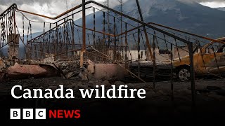 Historic Canadian tourist town Jasper left devastated after 100m wildfire  BBC News [upl. by Pansie355]