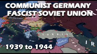 HOI4 TIMELAPSE What if Germany becomes a Communist country but Soviet becomes a Fascist country [upl. by Milburn]