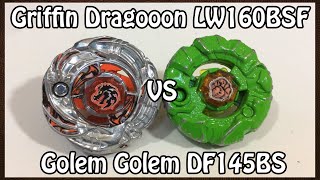 BeyGa  BATALHA Griffin Dragooon LW160BSF vs Golem Golem DF145BS [upl. by Labotsirc239]