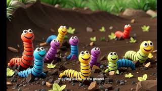 Wiggly Worms A Fun Kids Song  Cartoon Realms [upl. by Eibreh660]