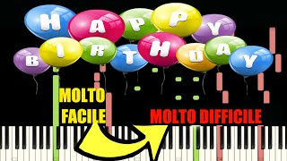 TANTI AUGURI A TE  SPARTITO GRATIS IN 5 DIFFICOLTA  HAPPY BIRTHDAY TO YOU  PIANO TUTORIAL [upl. by Erbes824]