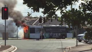 Translink bus catches fire [upl. by Bridgette]