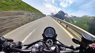 Nufenenpass  the highest pass completely in Switzerland Scrambler 900 [upl. by Yliak]