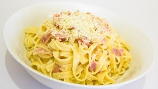 How To Make Fettuccine Carbonara  Video Recipe [upl. by Abehsat]