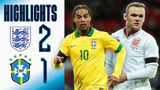 England 21 Brazil  Hart Penalty Heroics v Ronaldinho Rooney amp Lampard On Target  Highlights [upl. by Kaiser637]