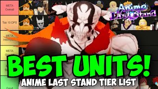 New Best Units in Anime Last Stand Official Tier Lists Infinite Crystal Caverns Story [upl. by Lubeck]