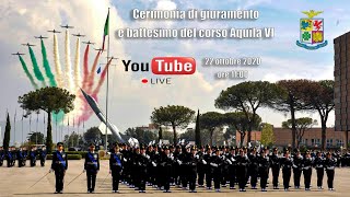 Giuramento e battesimo del corso Aquila VI  Aeronautica Militare [upl. by Assin706]