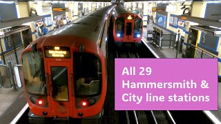 All 29 Hammersmith amp City Line stations [upl. by Sinne]