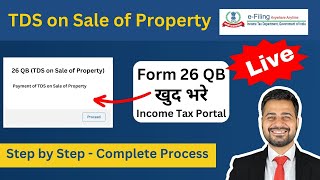 How to File Form 26QB TDS Return Online  TDS on Property Purchase and Sale  Joint Buyer and Seller [upl. by Fanechka284]