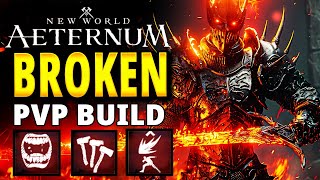 STRONGEST PVP build New world Aeternum [upl. by Kalvin]