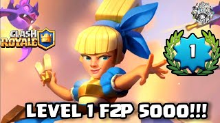 Clash Royale Remembering Dagger Duchess  Level 1 F2P 5000 Trophies [upl. by Ettesel824]