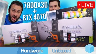 Live AMD 7800X3D amp RTX 4070 Almost No Cables Gaming PC Build [upl. by Julide]