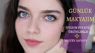 GÜNLÜK MAKYAJIM  Uygun Fiyatlı Ürünlerle  MOTİVASYON  MART 2018 [upl. by Lehte]