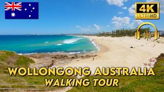 WALKING AROUND WOLLONGONG AUSTRALIA  4K UHD Video Walk  Binaural Audio [upl. by Gaither]