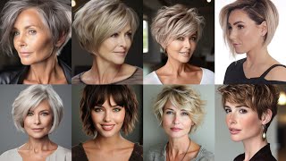 stylish short haircuts for women over 40 [upl. by Summers]