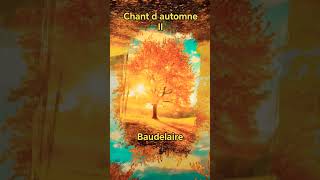 Chant d automne II  Baudelaire [upl. by Boudreaux903]