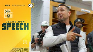 LaFleur’s locker room speech after Packers’ walkoff win in Chicago [upl. by Minabe]