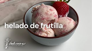 Receta Helado de frutillas casero [upl. by Lieno]